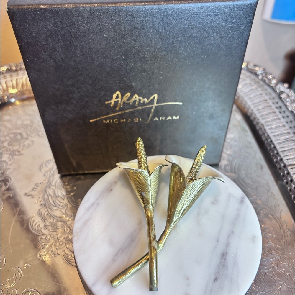 Michael Aram Gold Calla Lily Decor Set